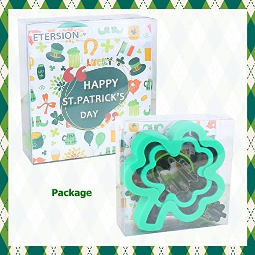 ETersion Shamrock Cookie Cutter Set for Kids