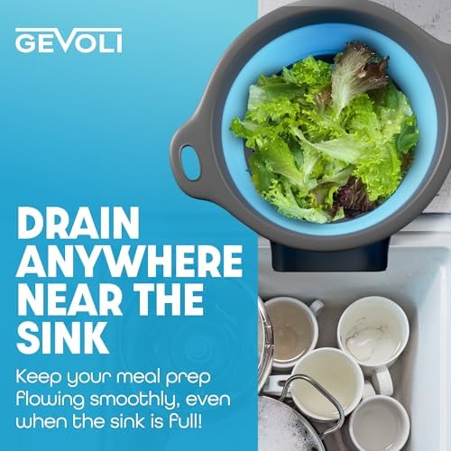 Strong Anti-B ACLaw Collapsible Strainer Set 5QT for Efficient Kitchen Use