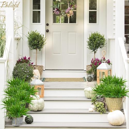 32 Pcs Fake Grass Plants Outdoor Decor