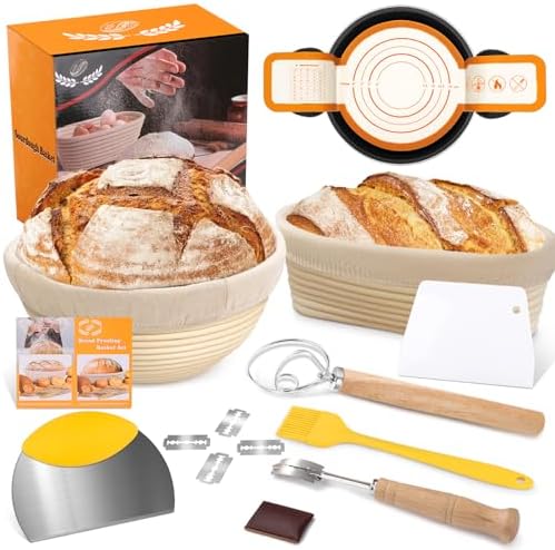 Banneton Basket Set 2 Sizes Perfect for Baking