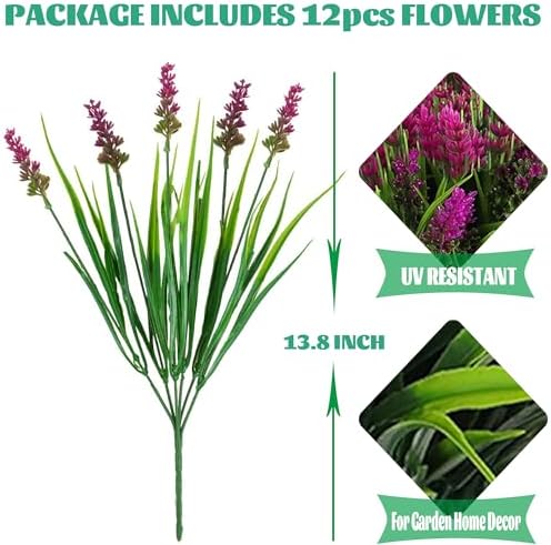 12 Bundles Fake Fuchsia Monkey Grass