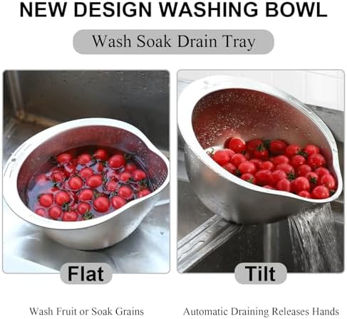 Effortless Kitchen Assistants 4-in-1 Rice Washer Strainer Bowl