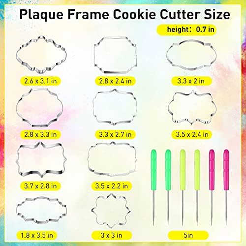 10-Piece Stainless Steel Cookie Cutters Sugar Stirring Pins for Baking