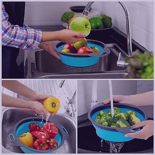 Killers Blue Collapsible Kitchen Colander