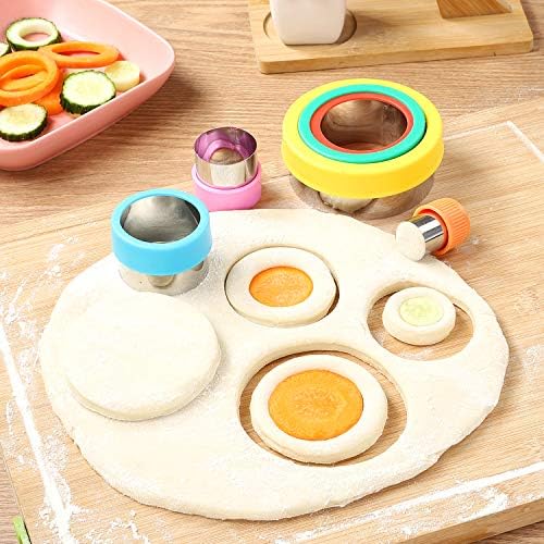 Round Cookie Bisque Set with 6 Sizes for Easy Cutting