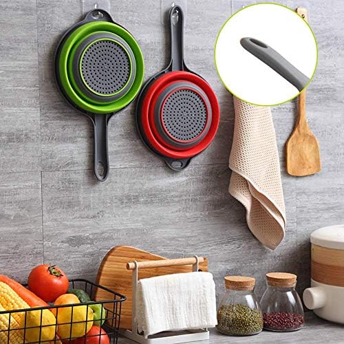 2-Pack Foldable Silicone Strainer with Handles