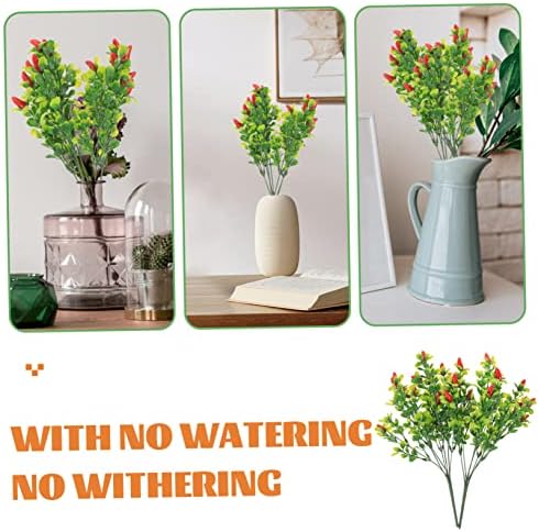 Lifelike Dining Table Photo Simulation Eucalyptus Centerpiece