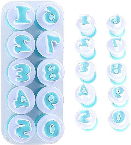 UpTuoLi 0-9 Number Cookie Cutters Set