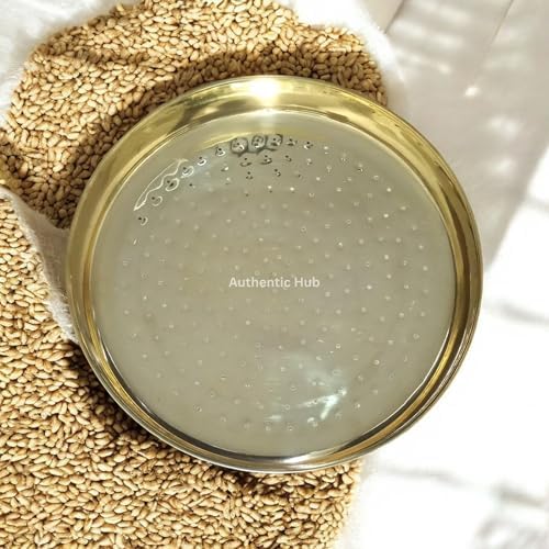Authentic Brass Jalladai Plate Elegant Kitchen Strainer