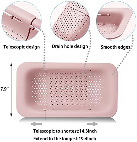 Compact Efficient Kitchen Essential Collapsible Sink Strainer for Fruit Vegetables More