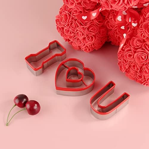 Valentines Cookie Cutter Set I Love You Design