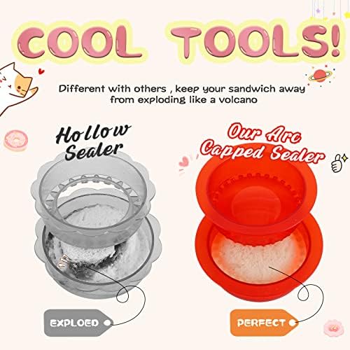 DARSUN Drirster Sandwich Cutter and Sealer 5PCS for Kids Easy Crustless Sandwiches