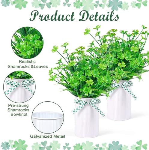 St Patricks Day 2-Piece Clover Centerpiece