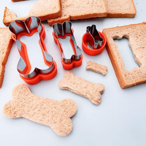 HiHITAOO Dog Cookie Cutters Set 3 Piece