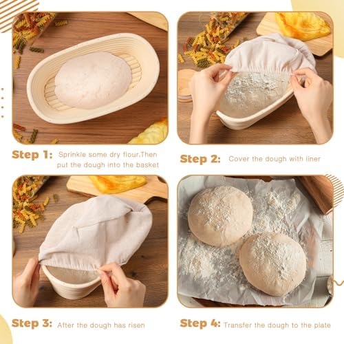 12-Pack of Rattan-Cane Bread Proofing Baskets