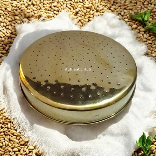 Authentic Brass Jalladai Plate Elegant Kitchen Strainer