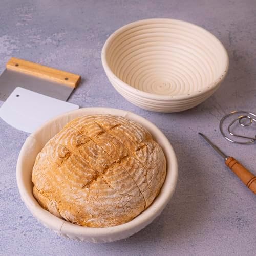 Sourdough Proofing Baskets Set of 2 - Perfect for Baking
