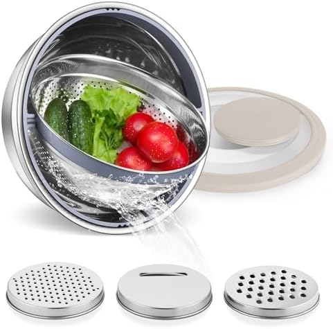 Stainless Steel Colander Set with Mixing Bowl