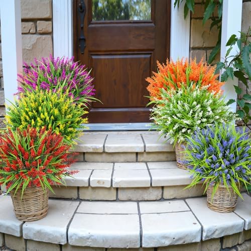 Ouddy Decor 24 Artificial Flowers Outdoor Use