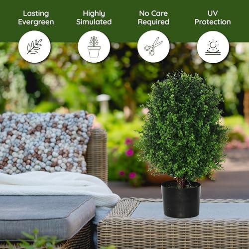 Artificial Topiaries Cedar Tree Realistic Faux Topiary