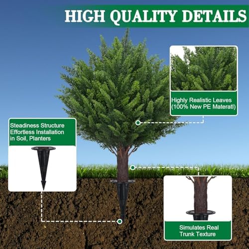 Artificial Set of 2 Cedar Topiary Ball Trees 165