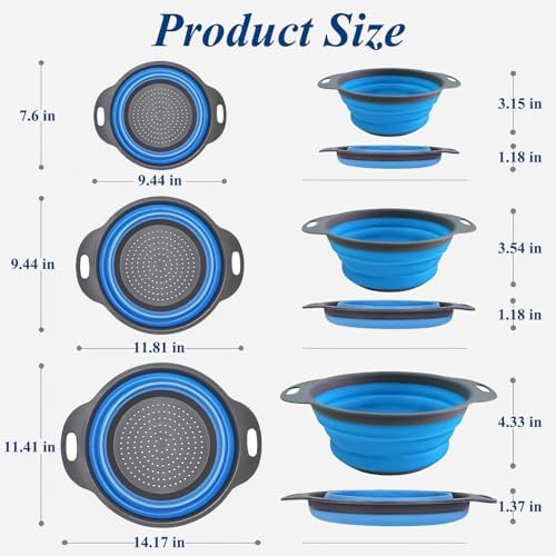Collapsible Colander Set of 3