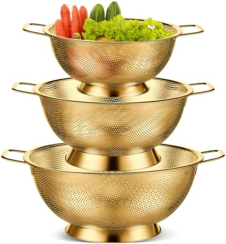 3-Piece Stainless Steel Colander Set