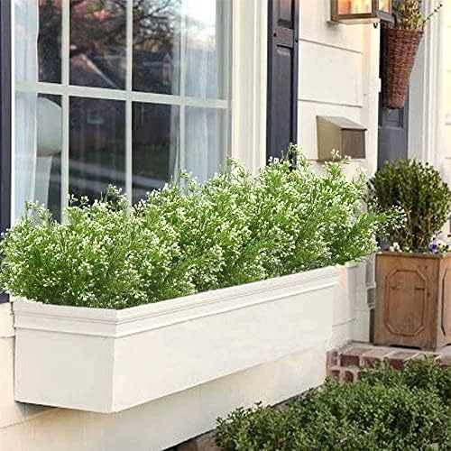 Outdoor Artificial Flowers in White 8 Piece
