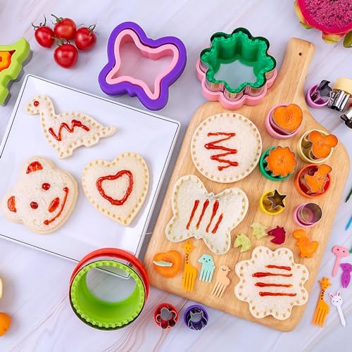 48 Pcs Sandwich Cutter for Kids - Food Grade Stainless Steel PP