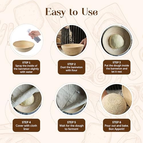 Perfect Loaf Rise withABIOTOSourdough Proofing Basket - Set of 2