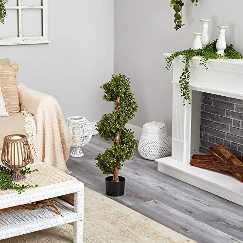 33-Inch Boxwood Topiary Spiral Artificial Tree