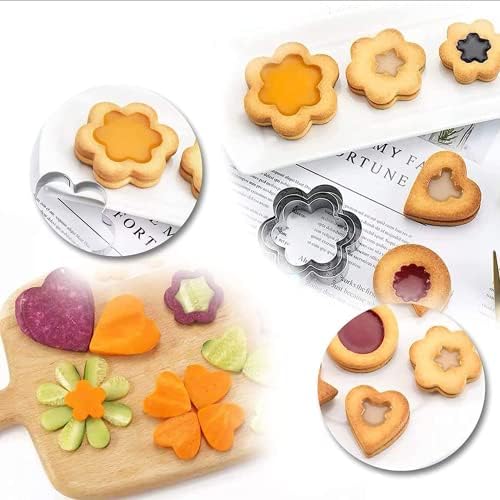 Sturdy Heart Cookie Cutters Set Stainless Steel Biscuit Cutters for Cooking Baking