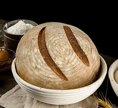 9 Inch Round Bread Banneton Proofing Basket With Liner 1