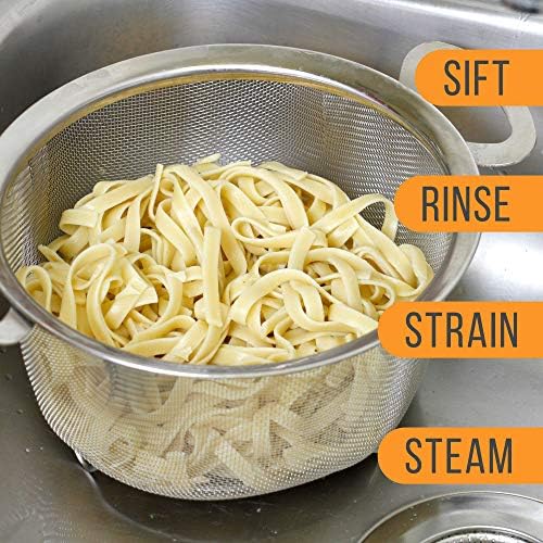 Durable 3 Quart mesh Strainer Basket for Kitchen Use