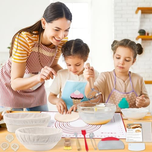 AliggbentSourdough Baking Kit with Banneton Proofing Baskets
