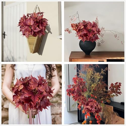 3-Piece Autumn Ivy Bushes Realistic Fall Decor