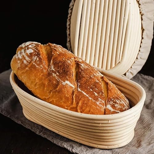 Effortless Sourdough Rise 2 Banneton Bread Proofing Baskets for Oval Loaves