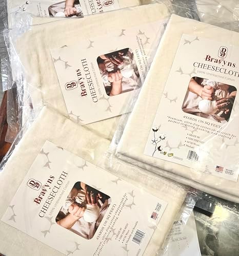 Pure Logistics Cheesecloth Premium Organic Cotton Lint-Free Durable Reusable Kitchen Straining Solution