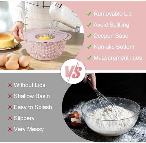 4-in-1 Colander Set with Mixing Bowl Pink