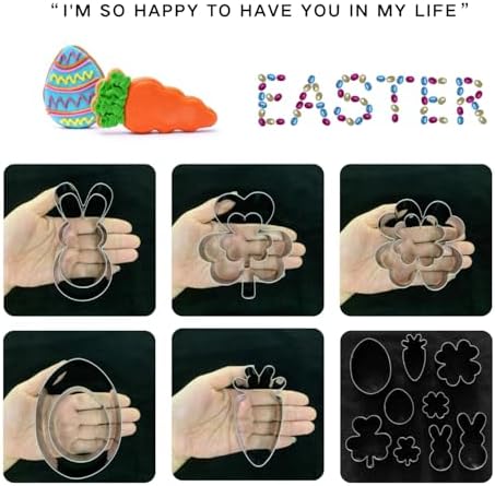 St Patricks Day and Easter Cookie Cutter Set 9 Pieces Dishwasher Safe