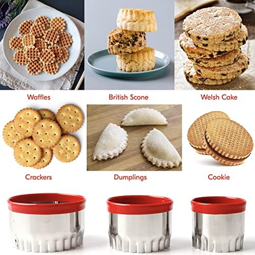 3-Piece Round Cookie Cutters Set