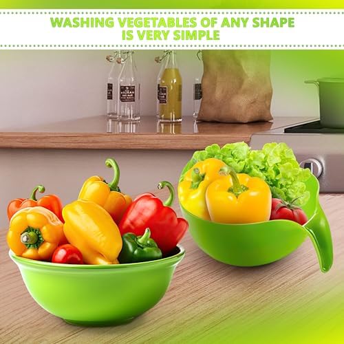 Rice Cleaning Strainer Bowl with Handle