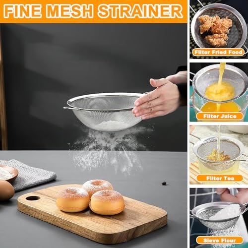 Stainless Steel Colander Set Durable Rust-Proof Kitchen Tool