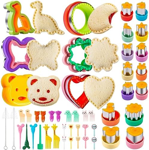 48 Pcs Sandwich Cutter for Kids - Food Grade Stainless Steel PP