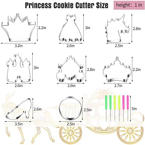 Geiserailie Princess 8 Piece Cookie Cutter Set Stainless Steel_userid