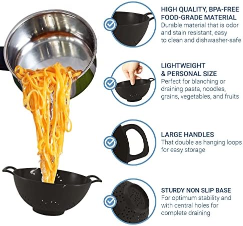 Meadow Lane Compact Colander with Double Handles BPA-Free dishwasher safe
