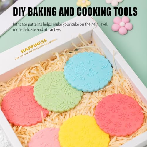Gxminia Retro Floral embossing Set for Cookies Baking Accessories
