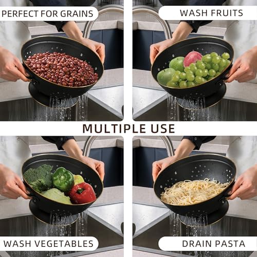 BeFare Metal Colander Set - 3-5 Qt Durable Functional Kitchen Tool