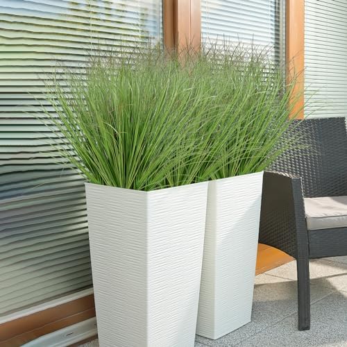 24 Pack UV Resistant Faux Grass Outdoor artificial plants - 20inch tallrowable