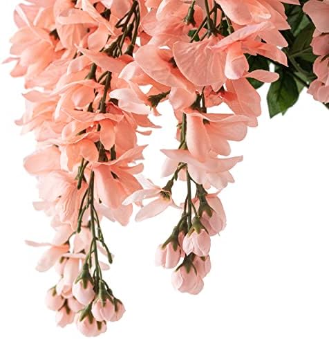 Vibrant Coral Wisteria Bush